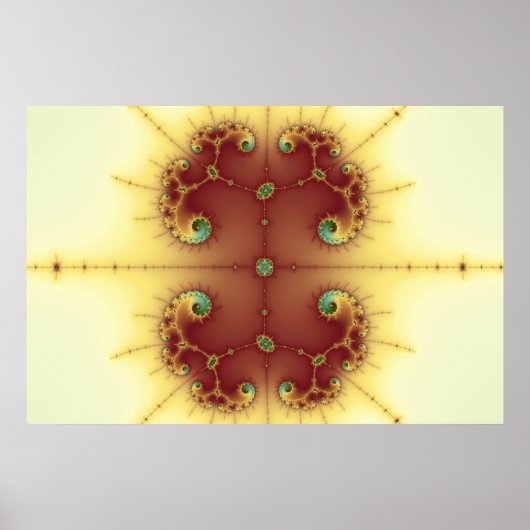 Gehirn - Fraktal Poster (Vorne)