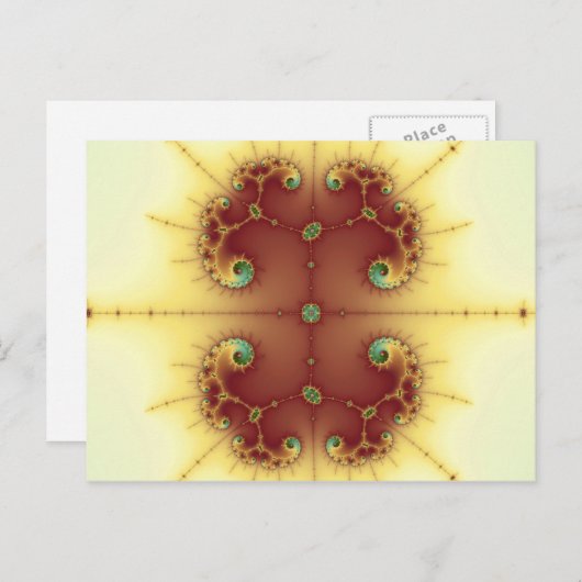 Gehirn - Fraktal Postkarte (Vorne/Hinten)