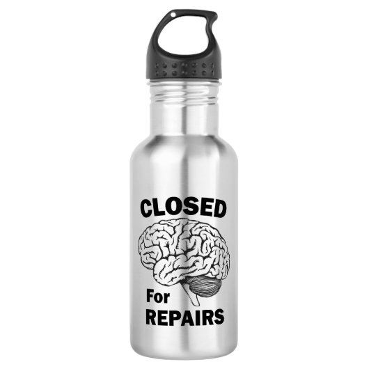 Gehirn für Reparaturen geschlossen Edelstahlflasche (Vorderseite)