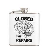 Gehirn für Reparaturen geschlossen Flachmann (Vorderseite)