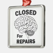 Gehirn für Reparaturen geschlossen Ornament Aus Metall (Links)