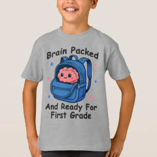 „Gehirn gepackt und bereit für die erste Klasse“ G T-Shirt
