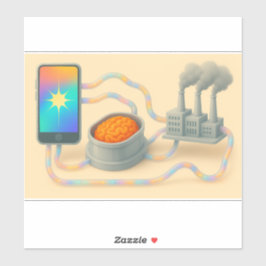 Gehirn — Gerät — Fabrikschaltkreis Aufkleber