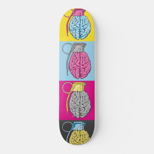 Gehirn-Granaten-Pop-Kunst Skateboard (Vorderseite)
