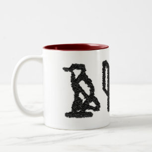 Gehirn Hieroglyphics Zweifarbige Tasse