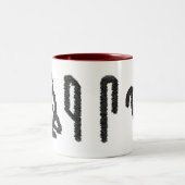 Gehirn Hieroglyphics Zweifarbige Tasse (Mittel)
