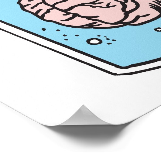 Gehirn im Glas Poster (Ecke)