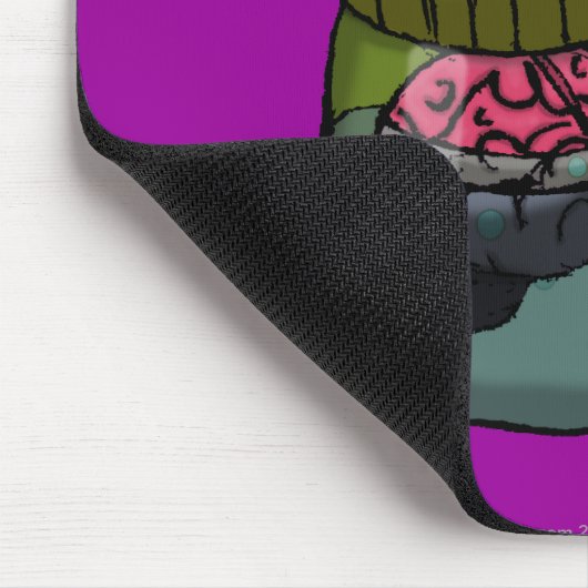 Gehirn in einem Bottich Mousepad (Ecke)