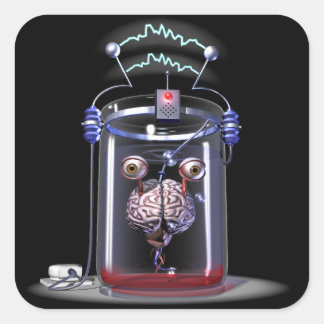 Gehirn in einem Jar Stickers