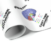 Gehirn ist kann nicht mehr denken voll geschenkpapier (Rolleneckpunkt)