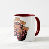 Gehirn-Karte Tasse (VorderseiteRechts)