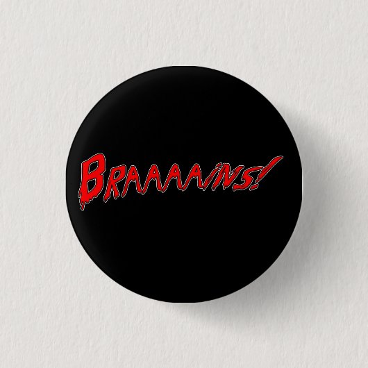 Gehirn-Knopf Button (Vorderseite)