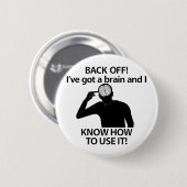 Gehirn - Knopf Button (Vorne & Hinten)