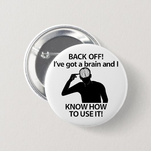 Gehirn - Knopf Button (Vorne & Hinten)