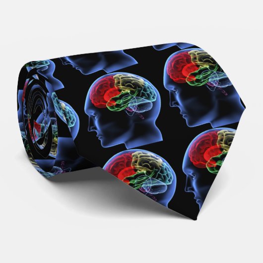 Gehirn-Krawatte - mehrfarbig Krawatte (Gerollt)