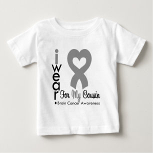 Gehirn-Krebs-Herz-Band für meinen Cousin Baby T-shirt