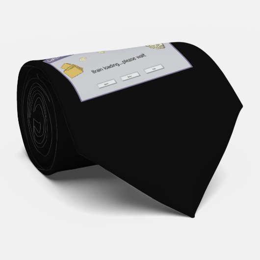 Gehirn-Laden-Computer-Fehler-Krawatte Krawatte (Gerollt)