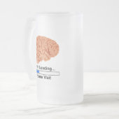 Gehirn-Laden Mattglas Bierglas (Vorderseite Links)