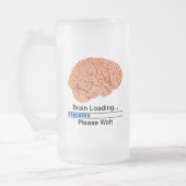 Gehirn-Laden Mattglas Bierglas (Links)
