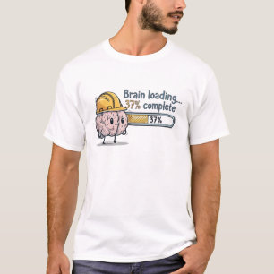 Gehirn lädt 37 Prozent abgeschlossen Lustig Geeky T-Shirt