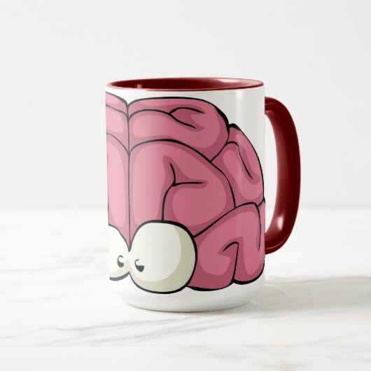 Gehirn mit der Augen-Tasse Tasse (VorderseiteRechts)