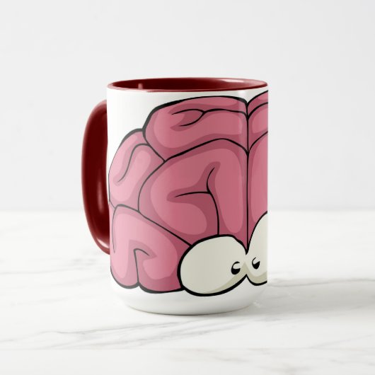 Gehirn mit der Augen-Tasse Tasse (Vorderseite Links)