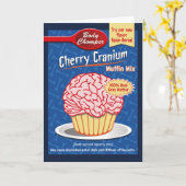 Gehirn-Muffin-Mischung Halloween Karte (Gelbe Blume)