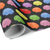Gehirn-Muster Geschenkpapier (Rolleneckpunkt)
