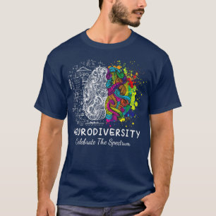 Gehirn Neurodiversity feiert Spektrumangebot T-Shirt
