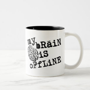 Gehirn-OfflineTasse Zweifarbige Tasse