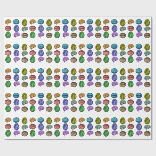 Gehirn-Papier 4 Geschenkpapier (Flach)