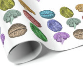 Gehirn-Papier 4 Geschenkpapier (Rolleneckpunkt)