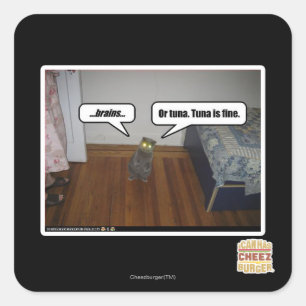 Gehirn Quadratischer Aufkleber