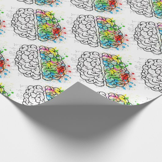 Gehirn-Reihe Geschenkpapier (Ecke)