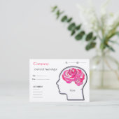 Gehirn-Rosen-Geschäftskarte… Visitenkarte (Stehend Vorderseite)