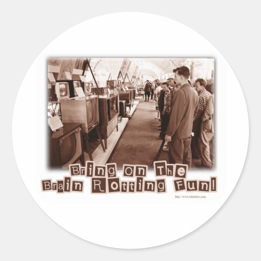 Gehirn Rotting Fun! Runder Aufkleber (Vorderseite)