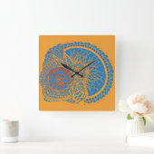 Gehirn Schädelsäulenuhr Quadratische Wanduhr (Zuhause)