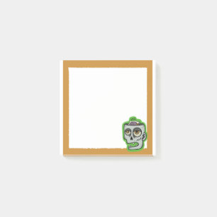Gehirn schläft Zombie Note Post-it Klebezettel