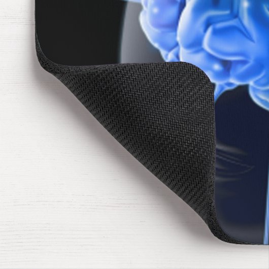 Gehirn strahlt Mousepad (Ecke)