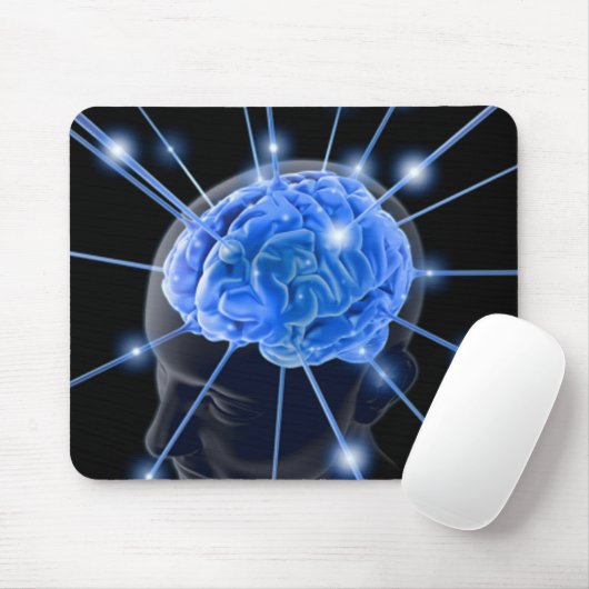 Gehirn strahlt Mousepad (Mit Mouse)
