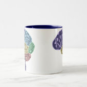 Gehirn-Tasse Zweifarbige Tasse (Mittel)