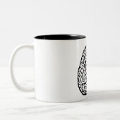 Gehirn-Tasse Zweifarbige Tasse (Links)