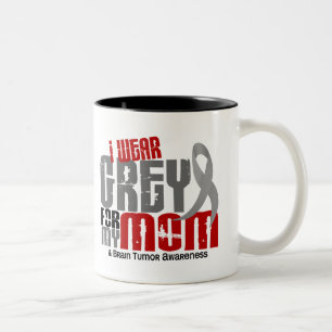 Gehirn-Tumor trage ich Grau für meine Mama 6,2 Zweifarbige Tasse
