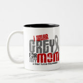 Gehirn-Tumor trage ich Grau für meine Mama 6,2 Zweifarbige Tasse (Links)
