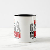 Gehirn-Tumor trage ich Grau für meine Mama 6,2 Zweifarbige Tasse (Mittel)