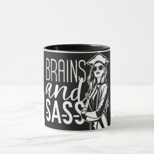 Gehirn und Sass Abschluss Girl Women Tasse