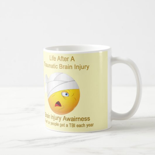 Gehirn-Verletzungs-Bewusstseins-Tasse Kaffeetasse (Rechts)