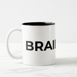 Gehirn Voll Minimalistisch Typografischer Zweifarb Zweifarbige Tasse