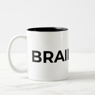 Gehirn Voll Minimalistisch Typografischer Zweifarb Zweifarbige Tasse