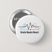 Gehirn vs Herz Button (Vorne & Hinten)
